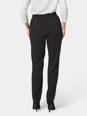 Goldner Loose fit Pleat-Front Pants 'Martha' in Black