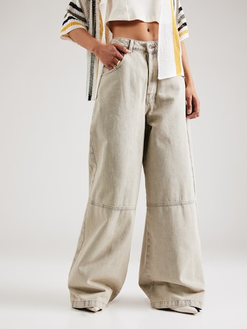 TOPSHOP Wide Leg Jeans 'Marble' i grå: forside
