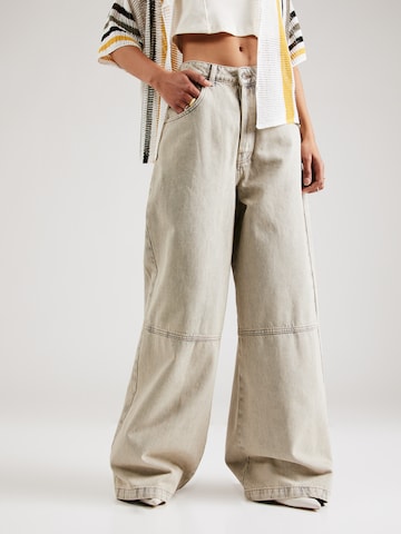 TOPSHOP Wide leg Jeans 'Marble' in Grey: front