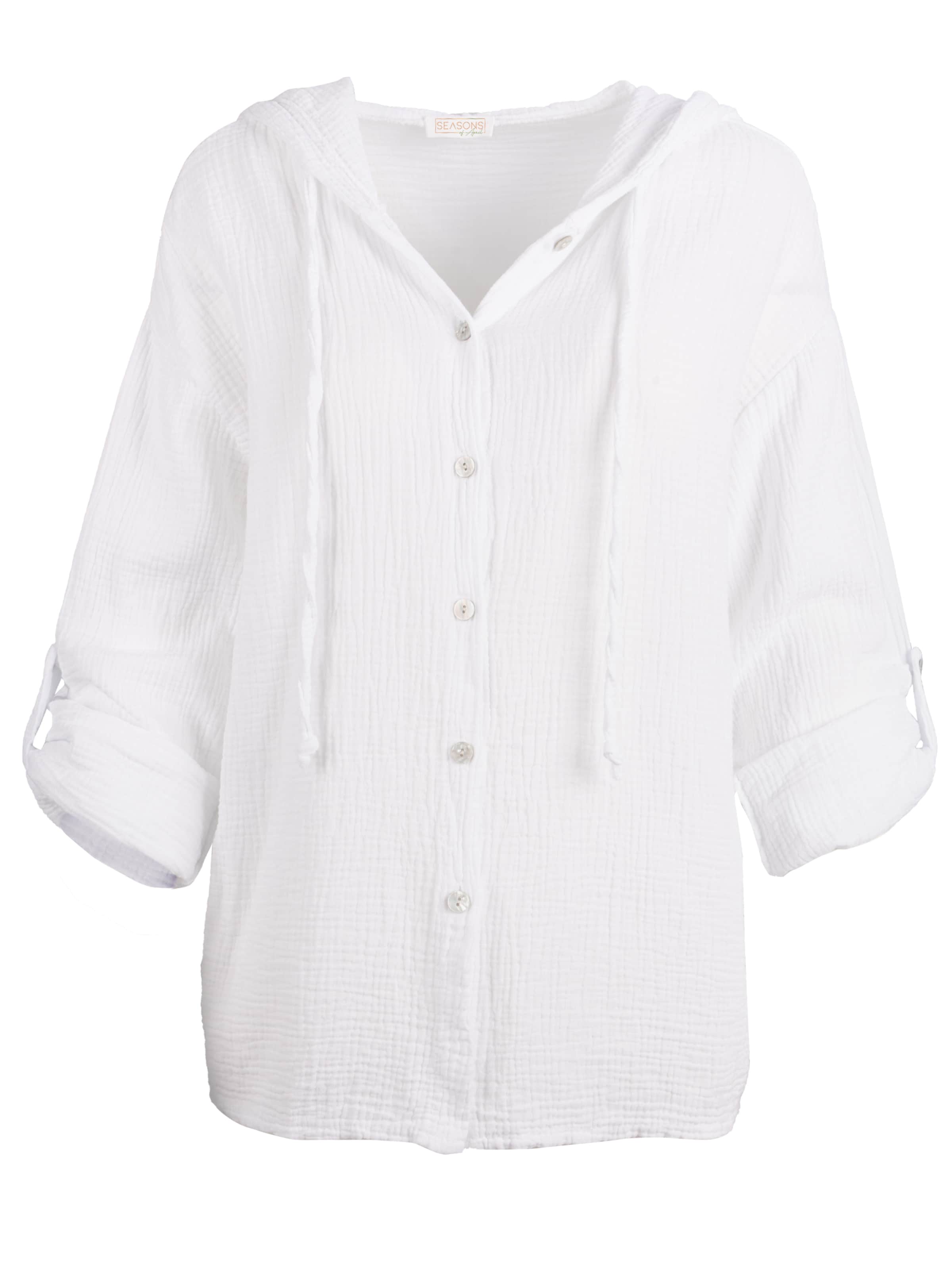 Seasons of April Blouse 'Camila' in Wit: voorkant