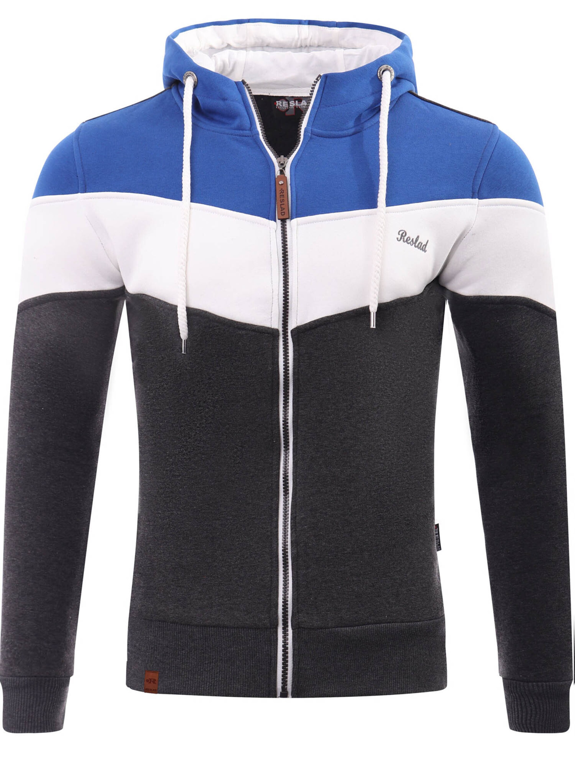 Reslad Sweatjacke 'RS1007' in Blau: Vorderseite