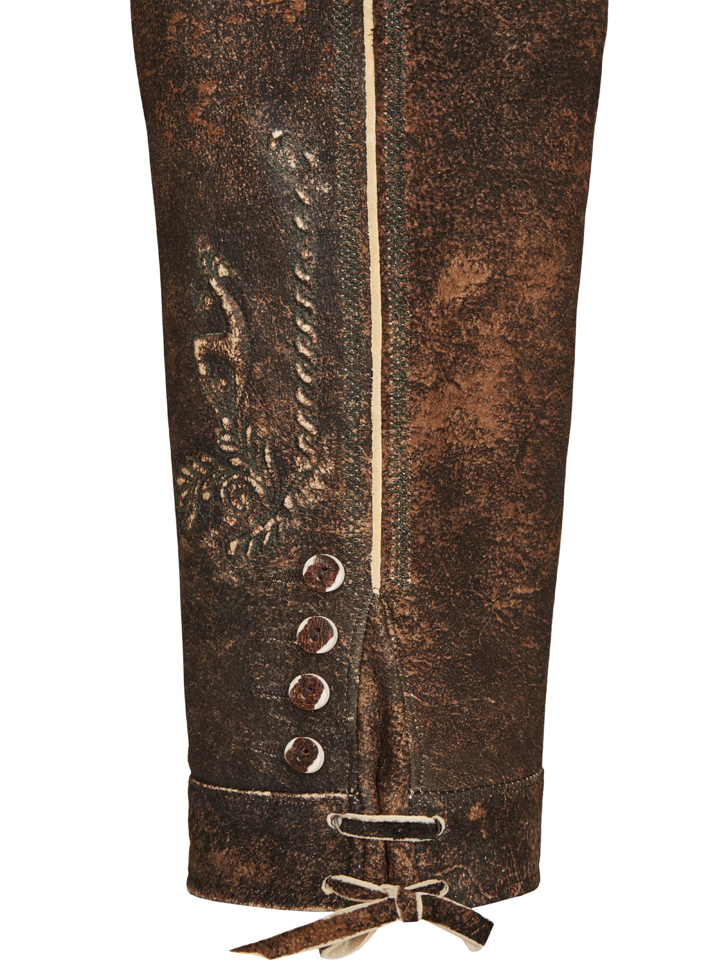 Almbock Skinny Traditional Pants in Brown