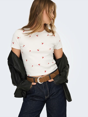 ONLY Футболка 'ONLFENJA' в Белый