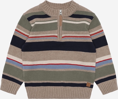 Hust & Claire Pullover 'Pelle' em ecru / bege mosqueado / navy / vermelho, Vista do artigo