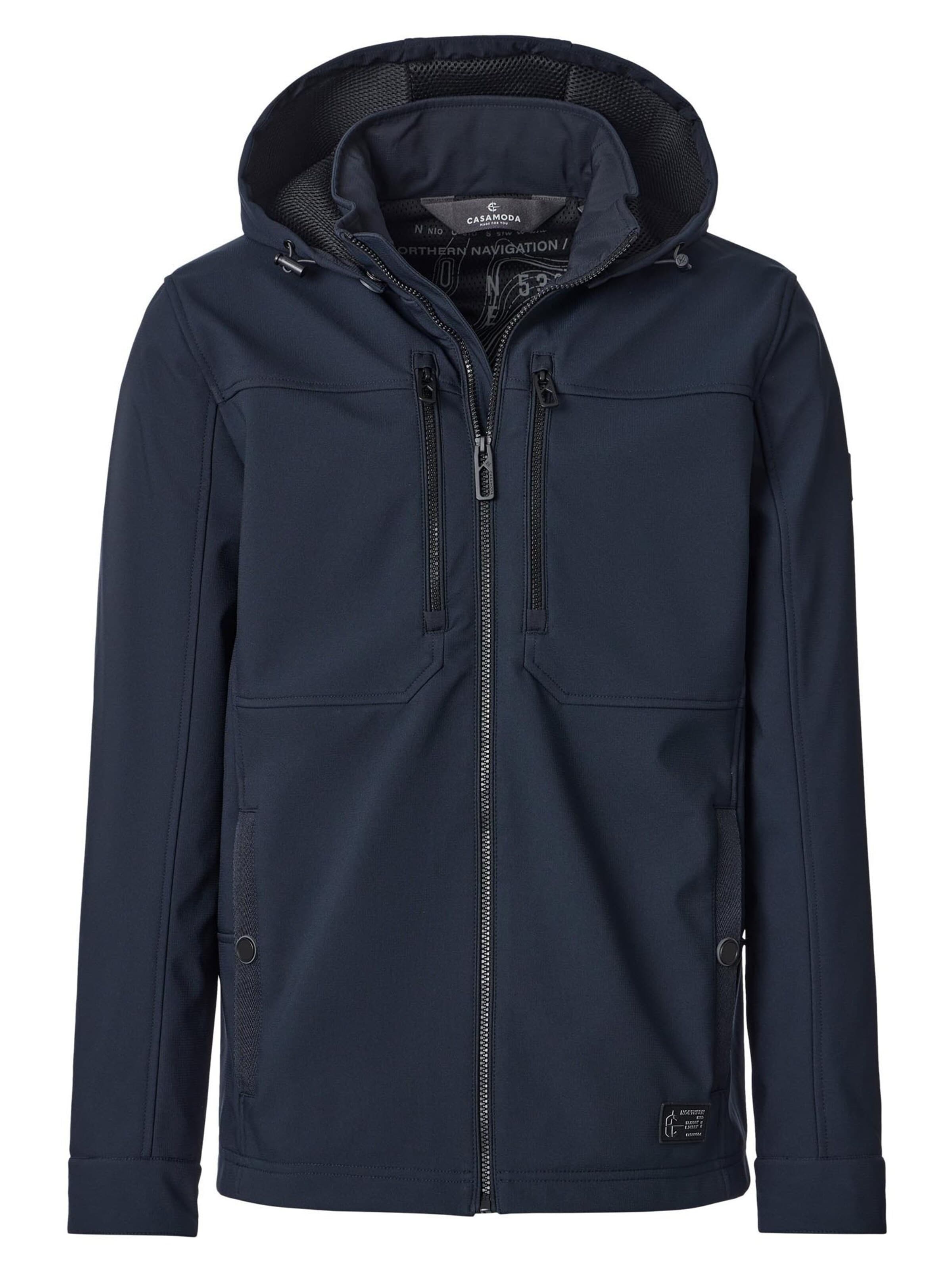 CASAMODA Between-Season Jacket 'Basic' in Blue: front