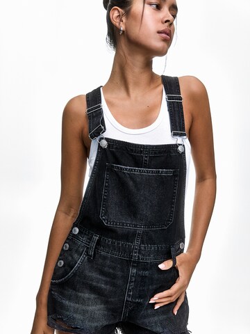 Pull&Bear regular Overalljeans i sort
