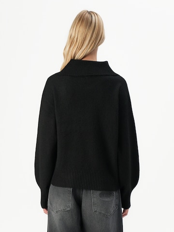 PIECES Knit Cardigan 'PCMALOU' in Black