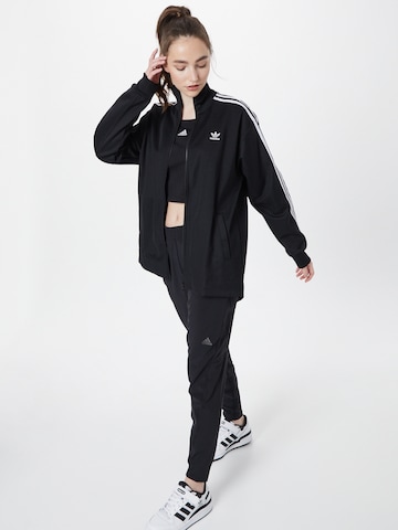 ADIDAS ORIGINALS Zip-Up Hoodie 'Adicolor Classics Long' in Black