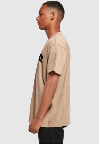 T-Shirt 'New York Wording' Merchcode en beige