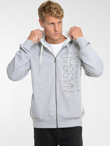 NASSAU Beach Club Sweat jacket in Grey: front