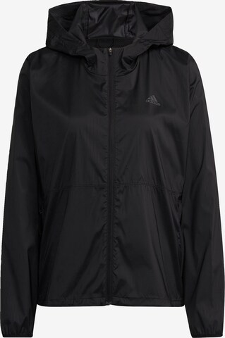 ADIDAS SPORTSWEAR Zunanja jakna 'Run Fast Zip Solid' | črna barva