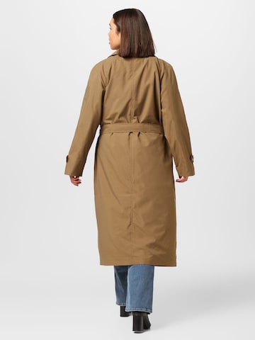 Vero Moda Curve Between-Seasons Coat 'Tessa' in Brown