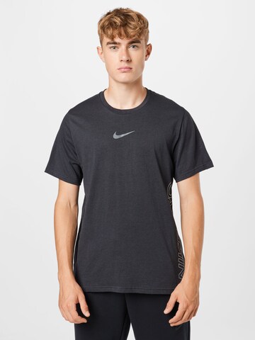 NIKE - Camisa funcionais 'Burnout' em preto: frente