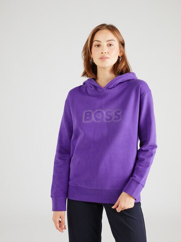 BOSS - Sweatshirt 'Edelight' em roxo: frente