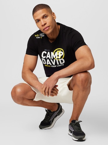 CAMP DAVID - Camiseta en negro