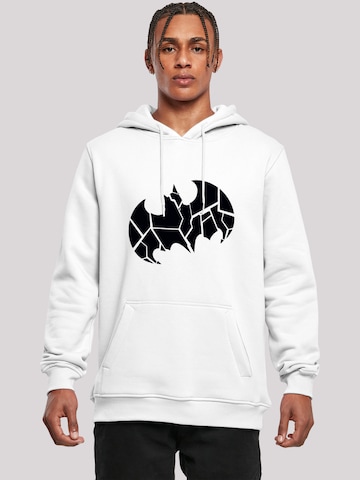 Sweat-shirt 'DC Comics Batman Logo' F4NT4STIC en blanc : devant