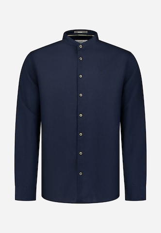 No Excess Regular Fit Hemd in Blau