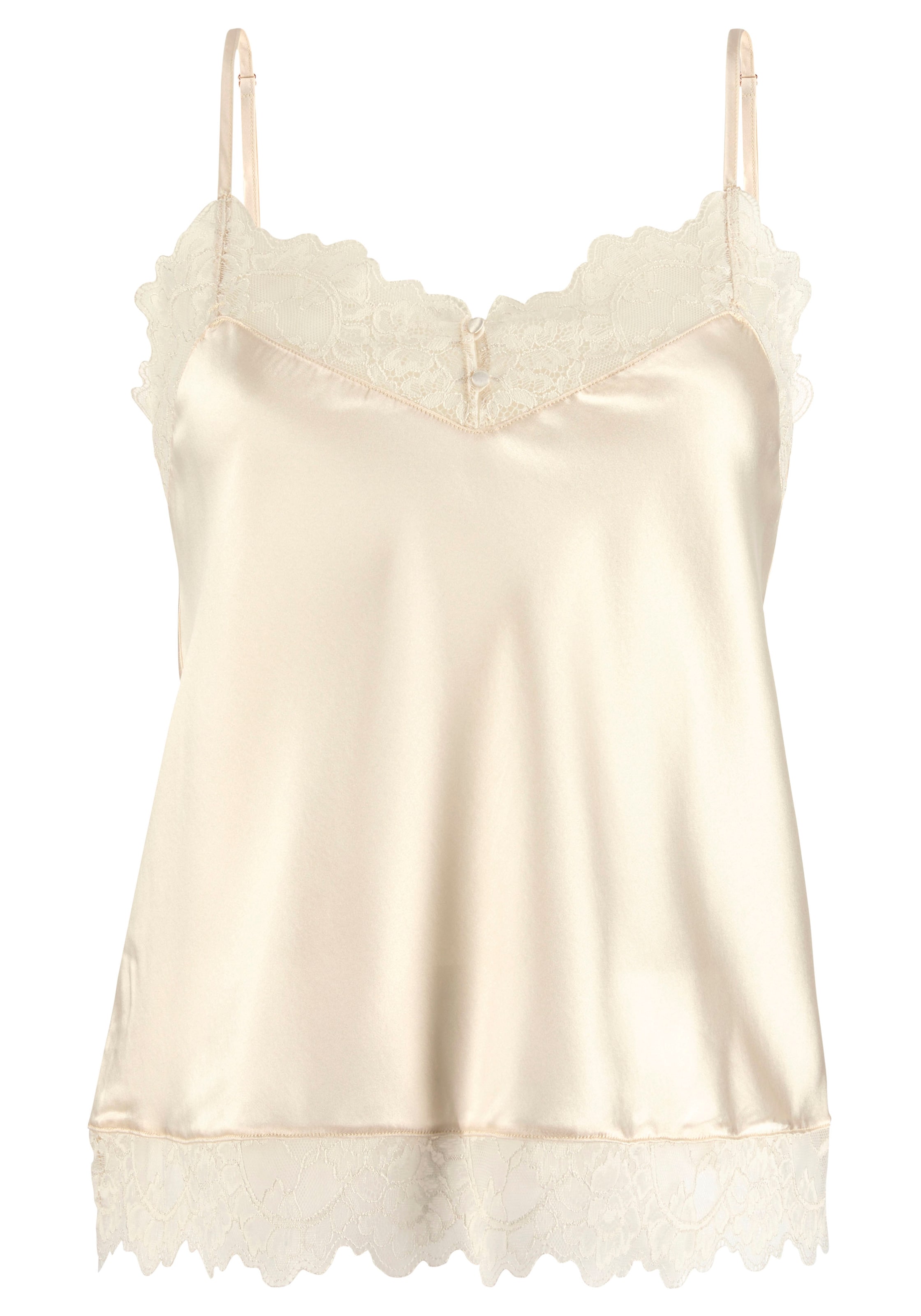 LASCANA Slaapshirt in Beige: voorkant