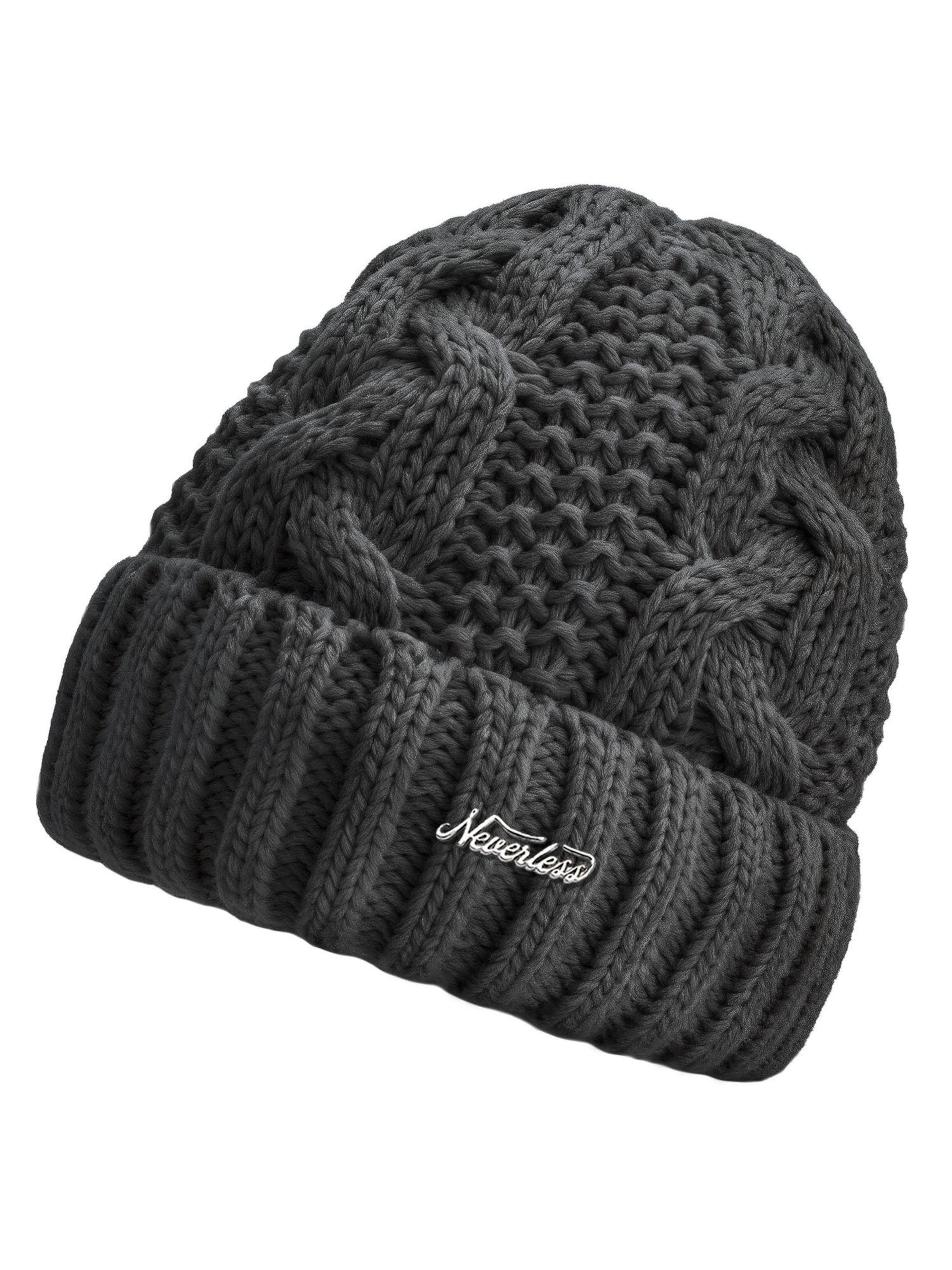 Neverless Beanie 'Model 36937' in Grey: front