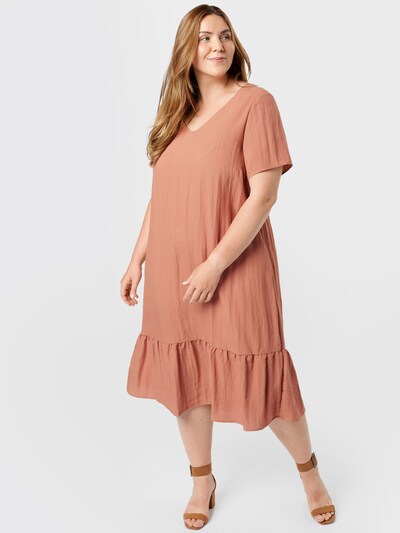 Rochie de vară 'VMACY' Zizzi pe maro ruginiu, Vizualizare model