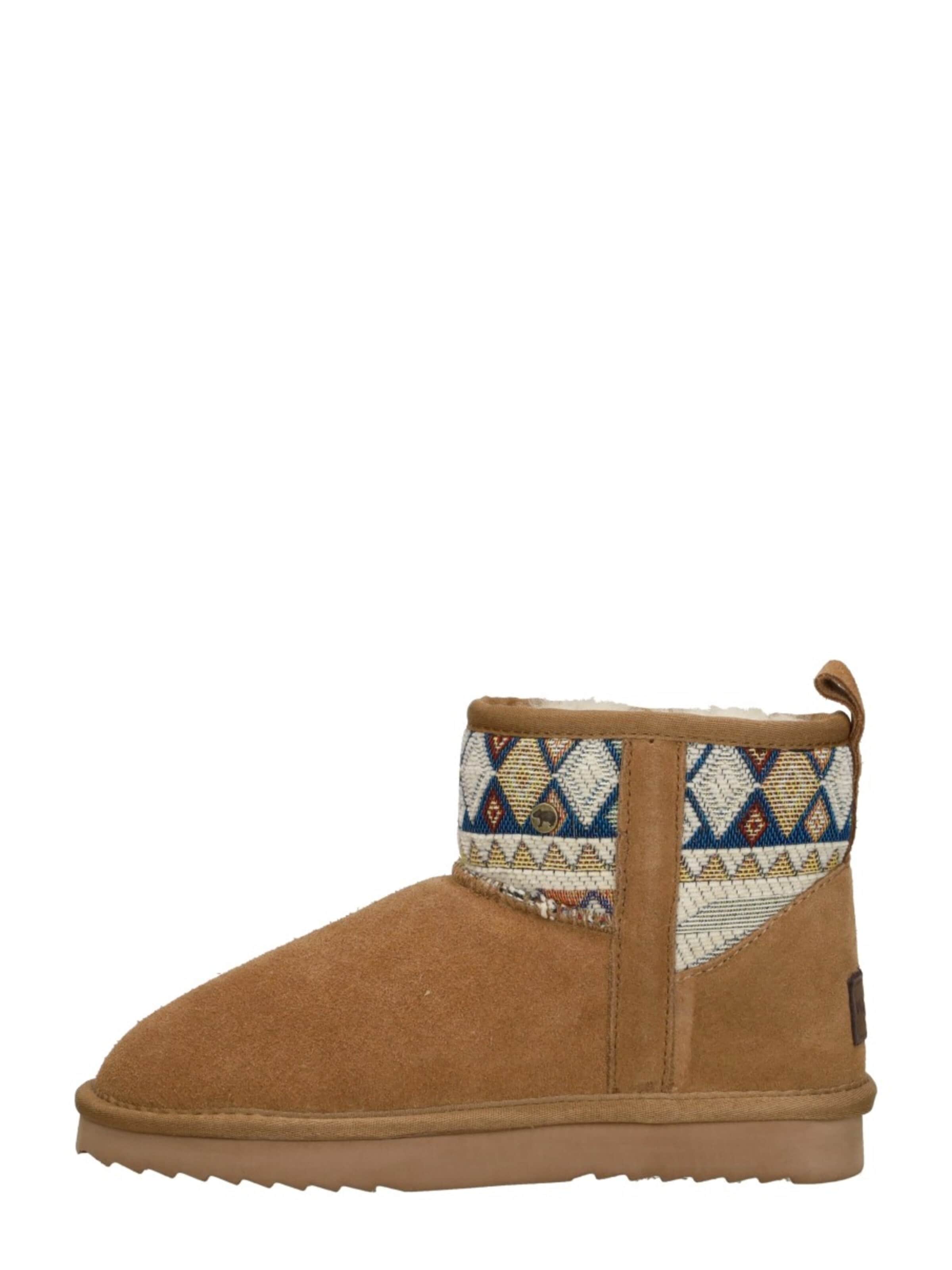 Warmbat Boots 'Wallaby-Print' in Brown: front