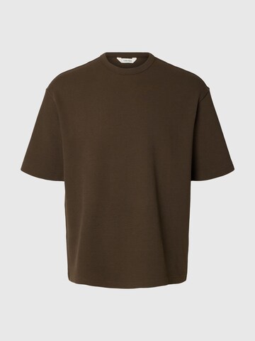 T-Shirt SELECTED en marron