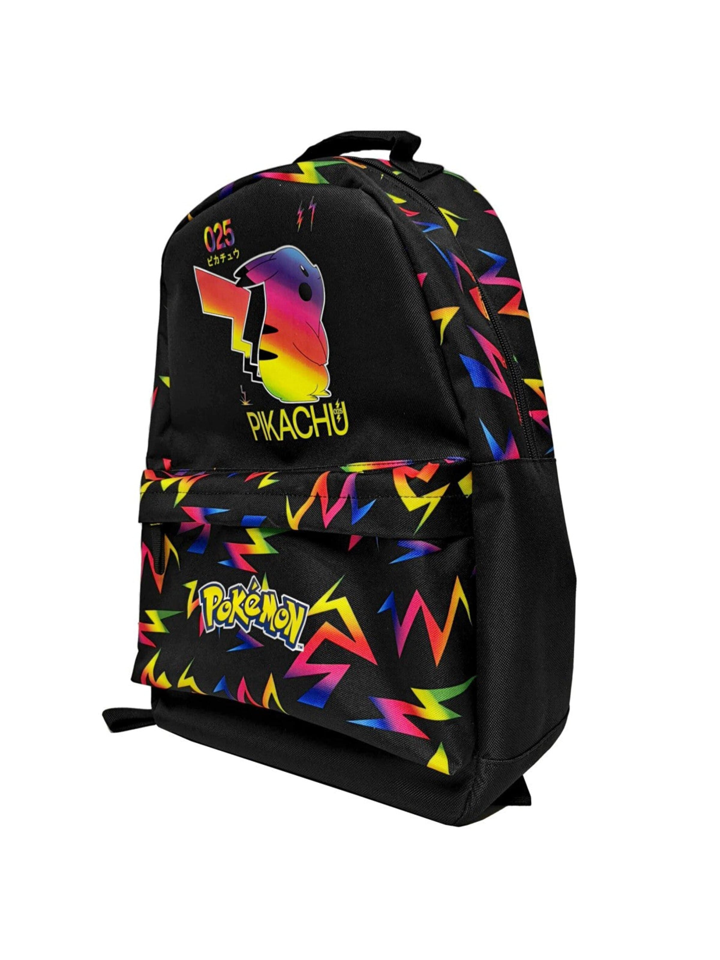 Pokémon Backpack 'Pokemon Pikachu Rugzak 2 Vakken Premium Quality Hoogte 44cm' in Black