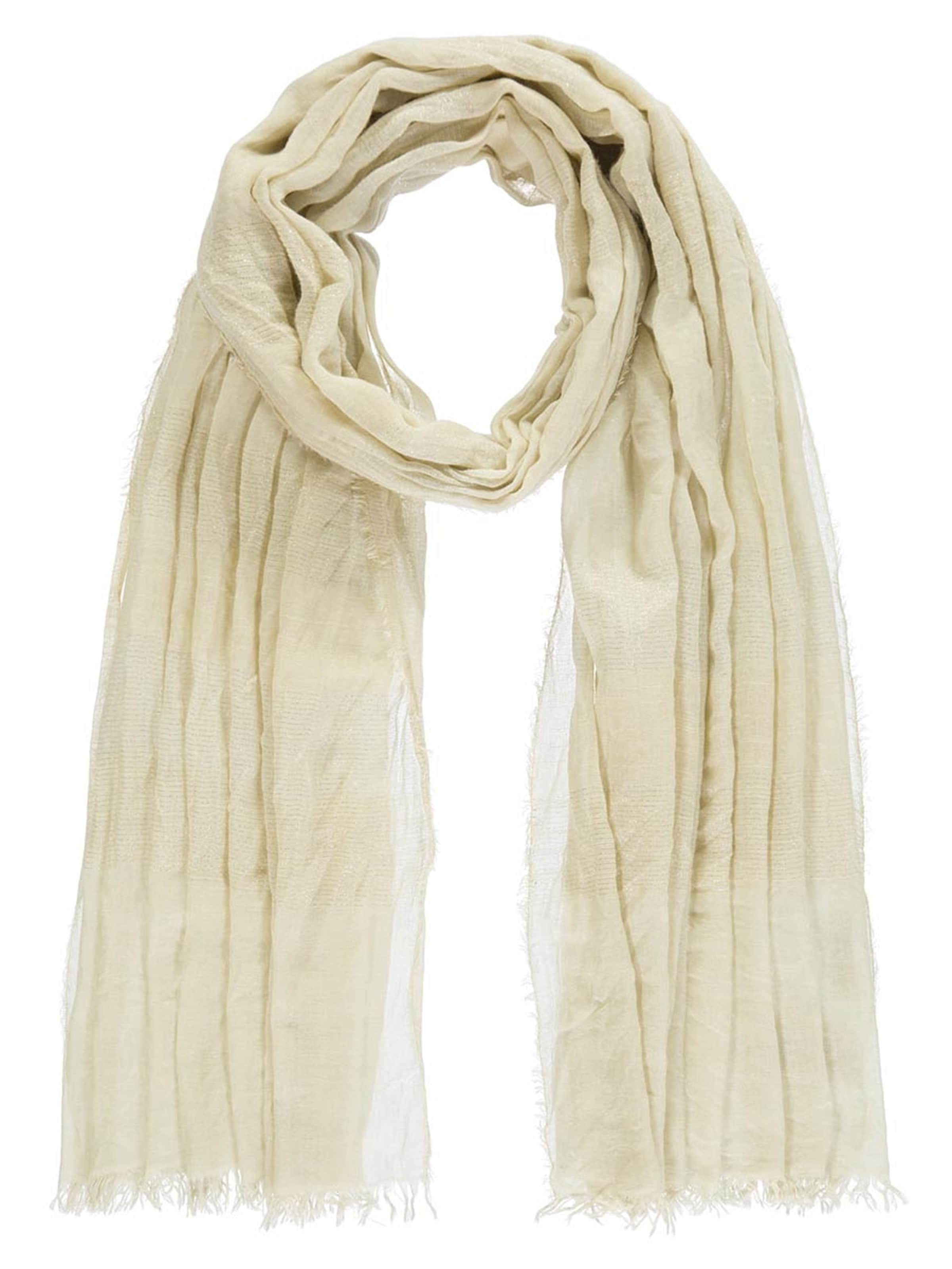 Passigatti Wrap 'Schal m. Silber-Lurexeffekten' in Beige: front
