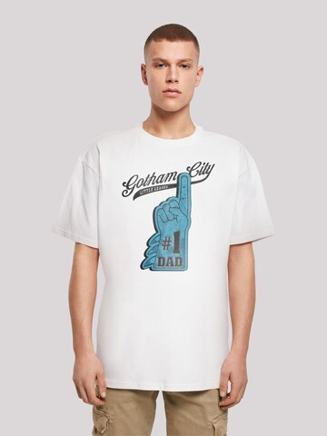 Maglietta 'DC Comics Batman Number One Dad' di F4NT4STIC in bianco: frontale