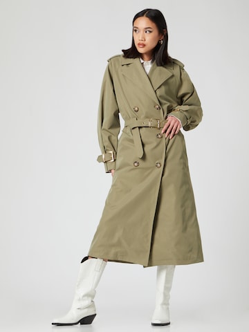 Hoermanseder x About You Between-Seasons Coat 'Fee' in Green: front