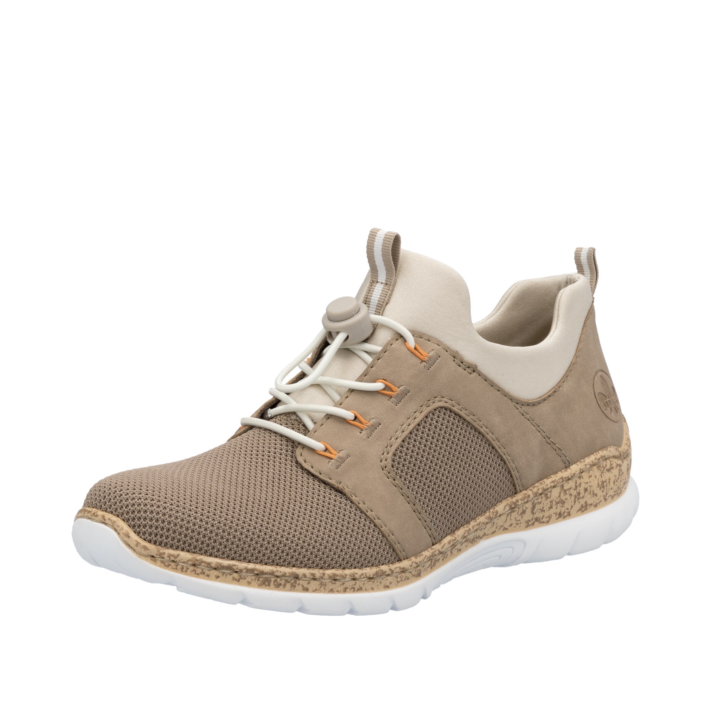 Rieker - Sapatilhas slip-on em castanho: frente