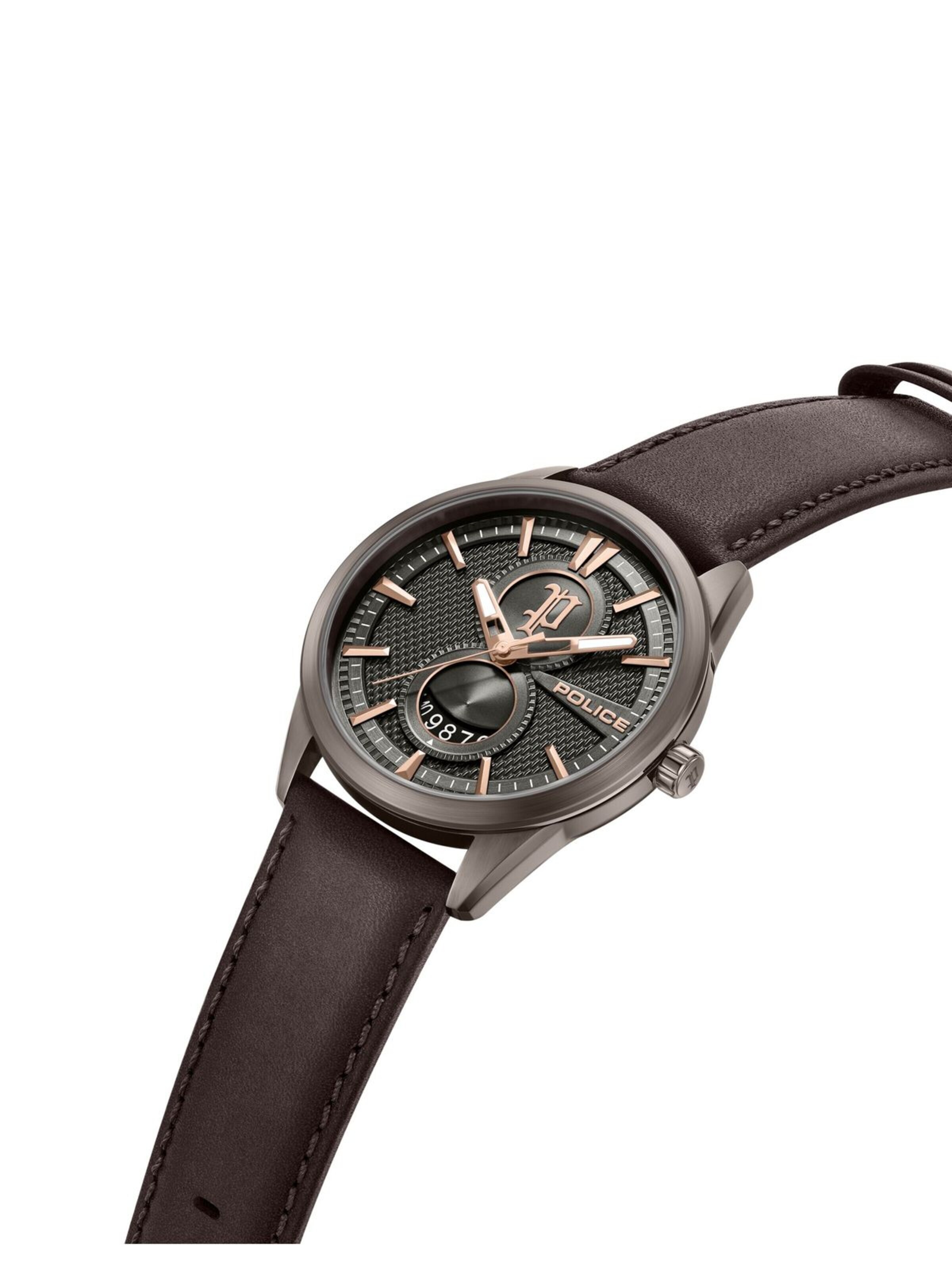 POLICE Analog watch 'Date watch Styleshift' in Brown
