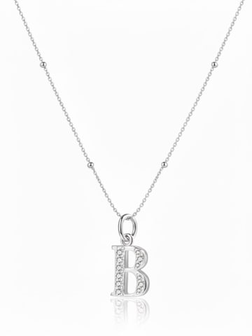 Collana 'Letter B' di Hey Happiness in argento: frontale
