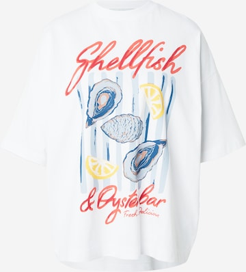 TOPSHOP - Camiseta talla grande 'PREMIUM' en blanco: frente