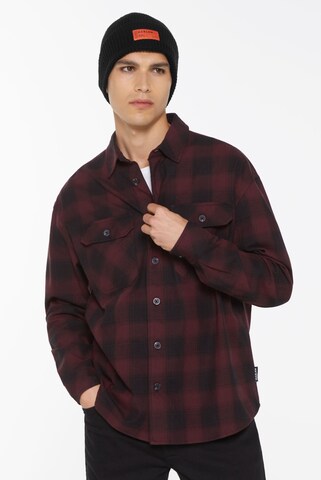 Harlem Soul Regular fit Button Up Shirt 'GEORGE' in Red: front