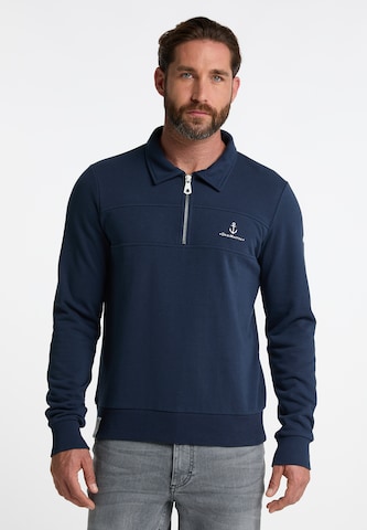 DreiMaster Maritim - Sweatshirt 'Bridgeport' em azul: frente