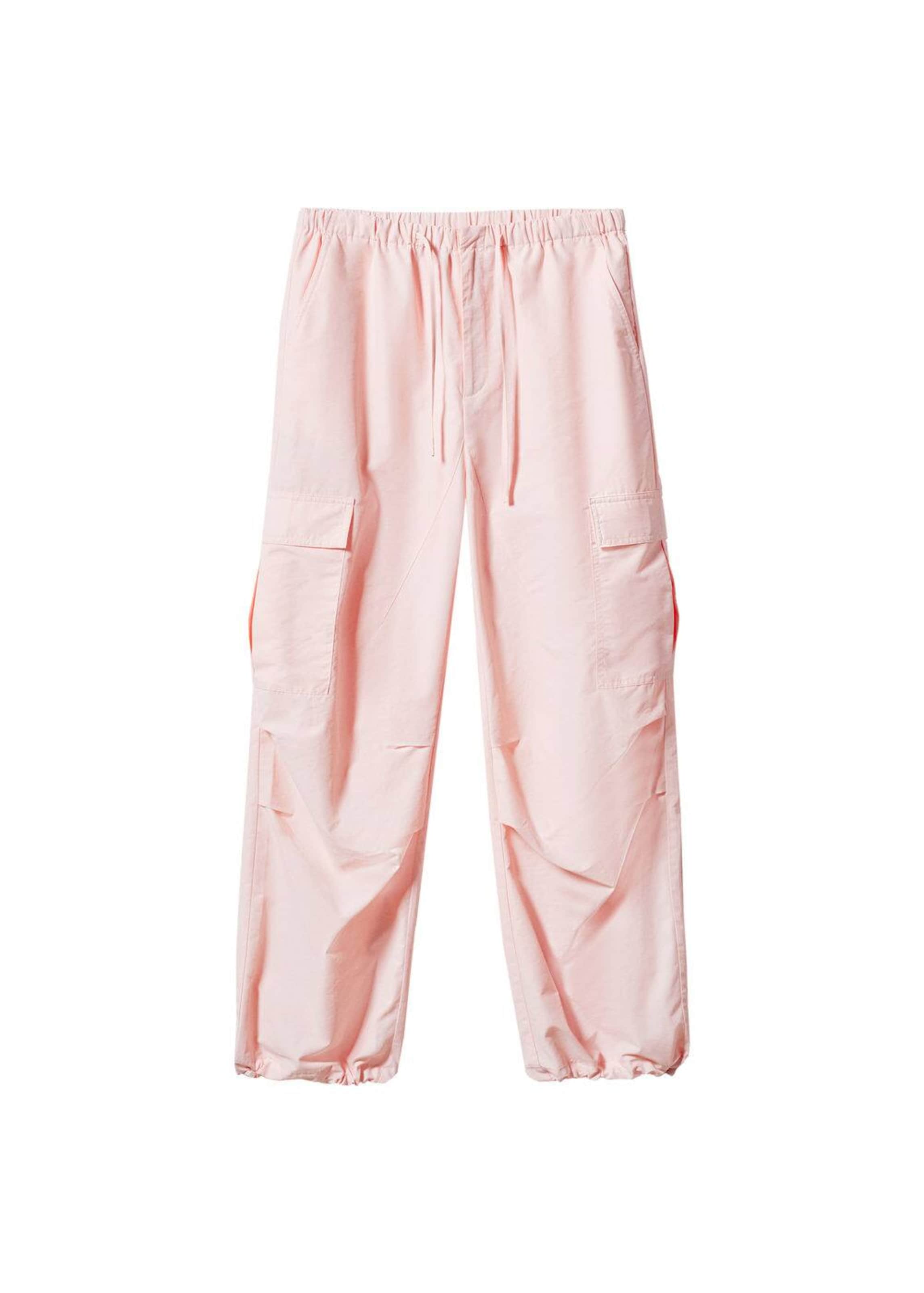 MANGO Loosefit Cargobyxa 'Joanne' i rosa: framsida