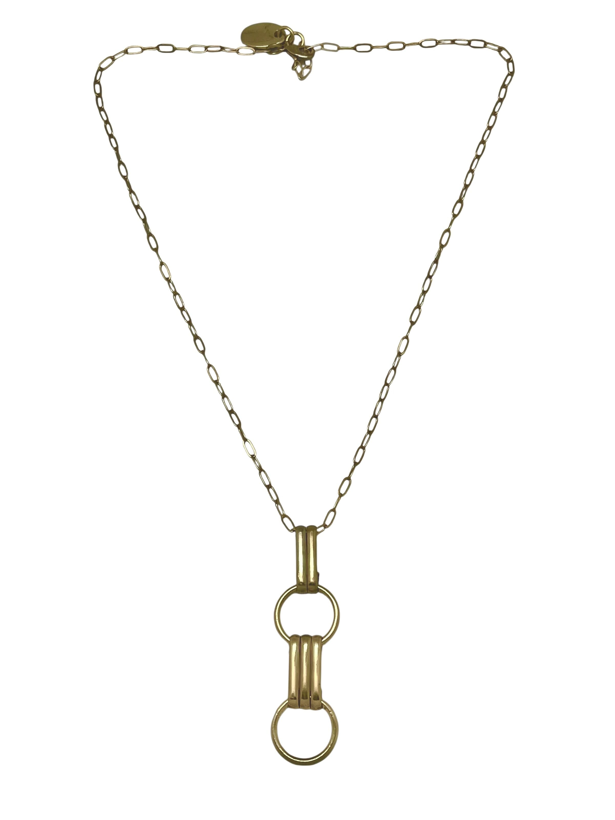 Gloria Mago Necklace '2For2 pendant necklace with gold-plated brass chain' in Gold: front