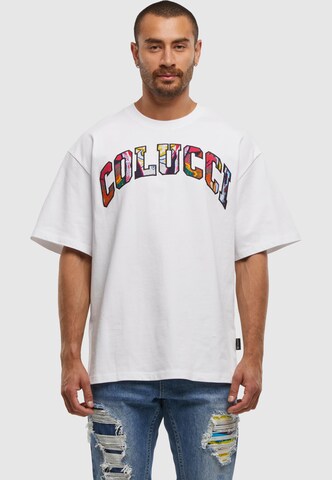 Colucci - Camisa 'College' em branco: frente