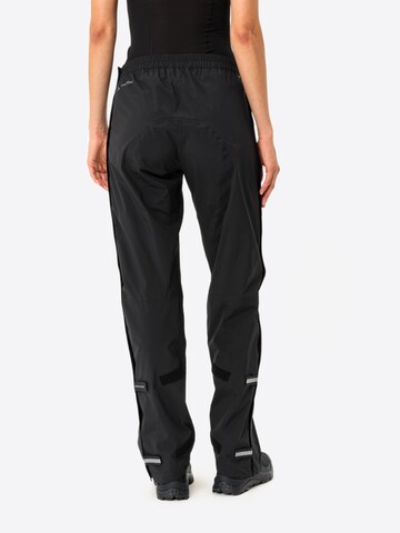 VAUDE Regular Outdoor trousers ' W Yaras Rain Zip P IV ' in Black