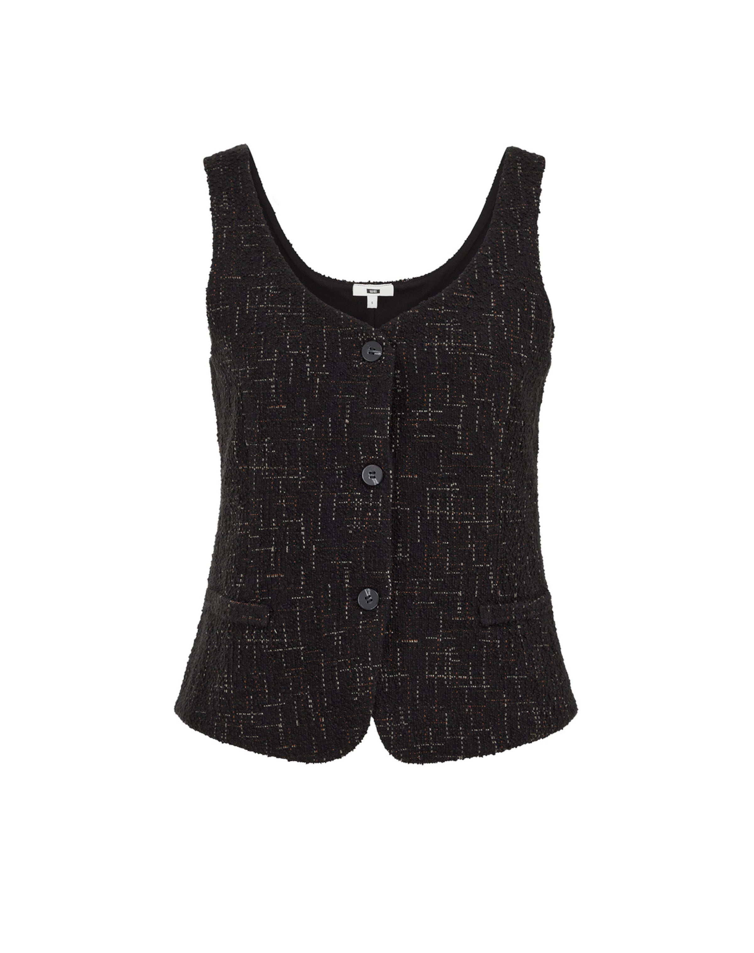 WE Fashion Vesta – černá: přední strana