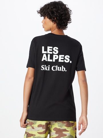 juoda Les Petits Basics Marškinėliai 'Les Alpes'