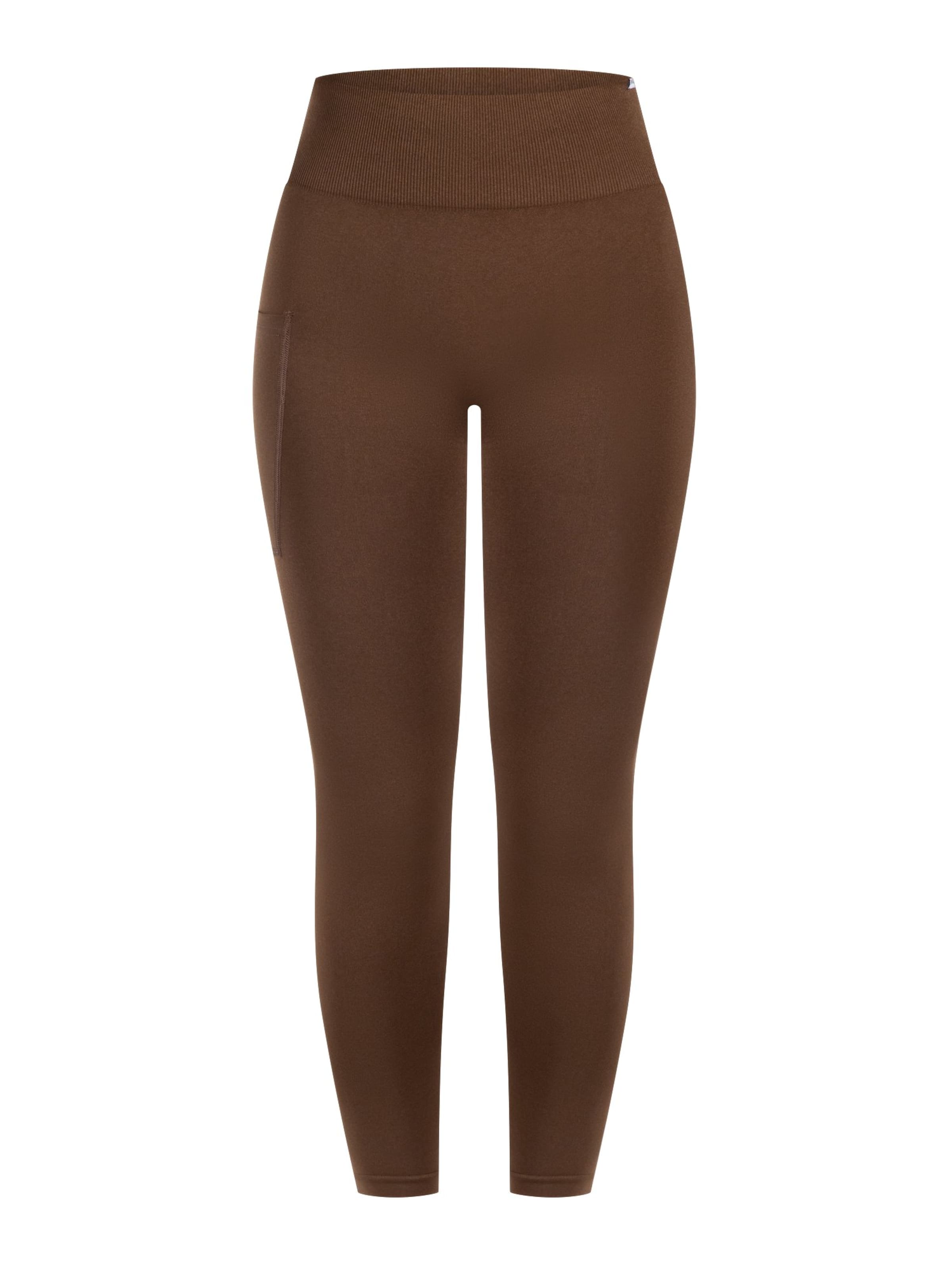 Smilodox Skinny Leggings 'Adrielle' in Brown: front