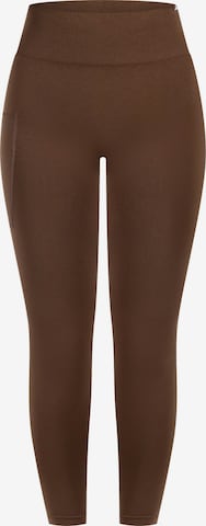 Leggings 'Adrielle' Smilodox en marron : devant