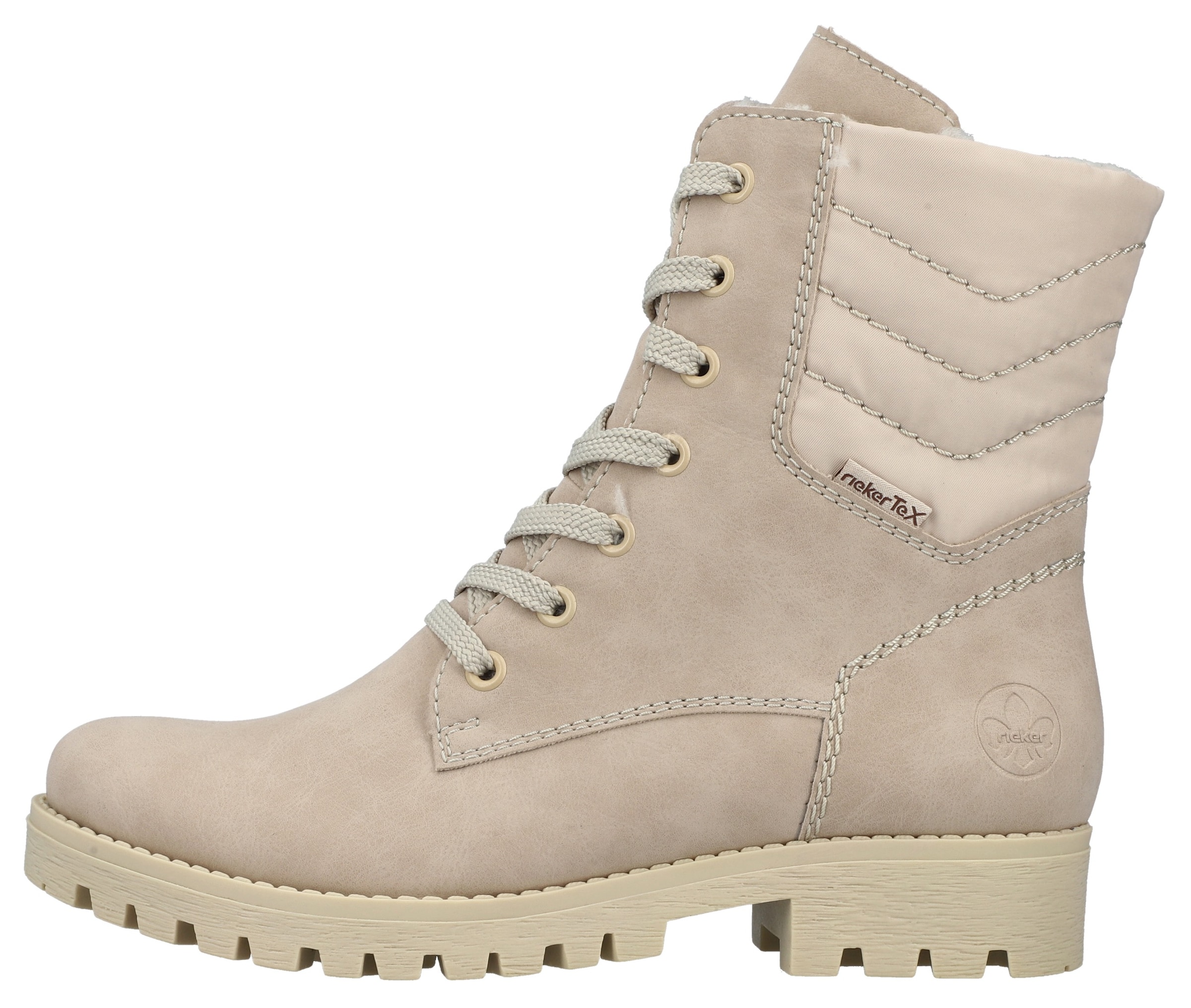 Bottines à lacets Rieker en beige