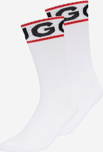 HUGO Къси чорапи в червено / черно / бяло, Преглед на продукта