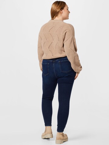 River Island Plus - Skinny Calças de ganga 'MOLLY MOIRA' em azul