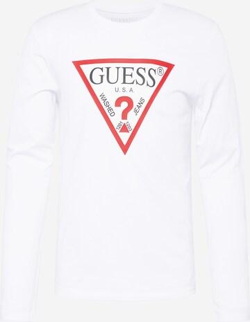 T-Shirt GUESS en blanc : devant