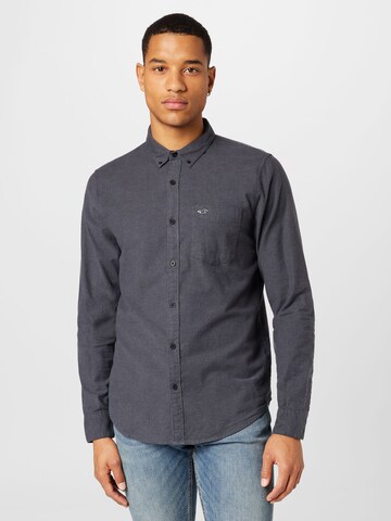 HOLLISTER Regular fit Button Up Shirt in Grey: front