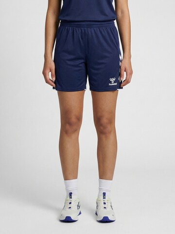 Hummel Regular Workout Pants 'Core 2.0' in Blue: front